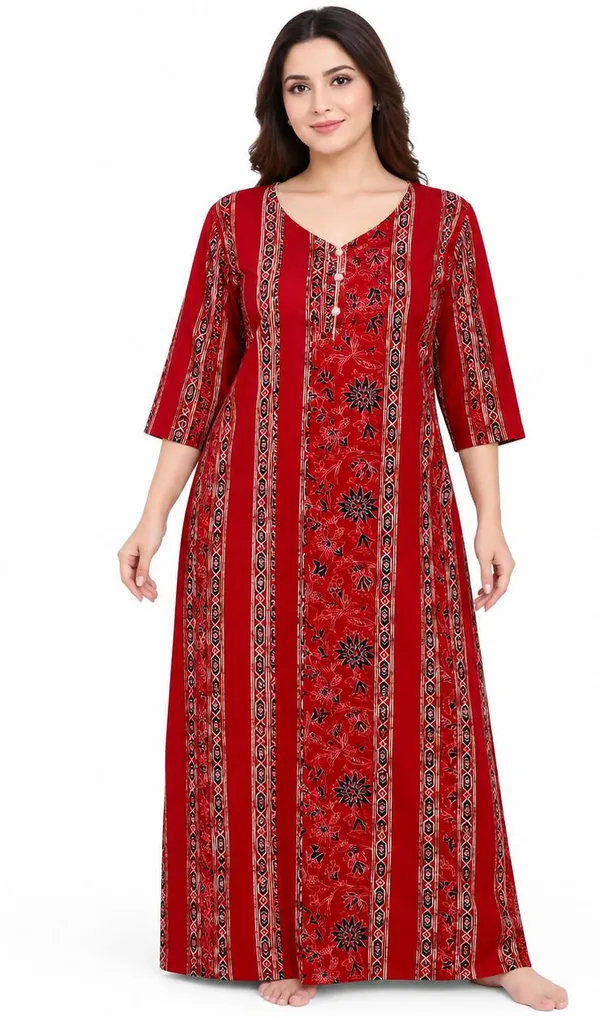avasthita_Women_Nightdress_(Red)