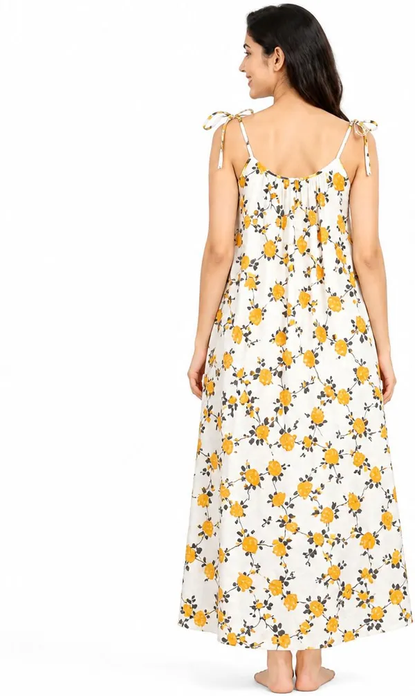 avasthita_Women_Nightdress_(White\_Yellow)