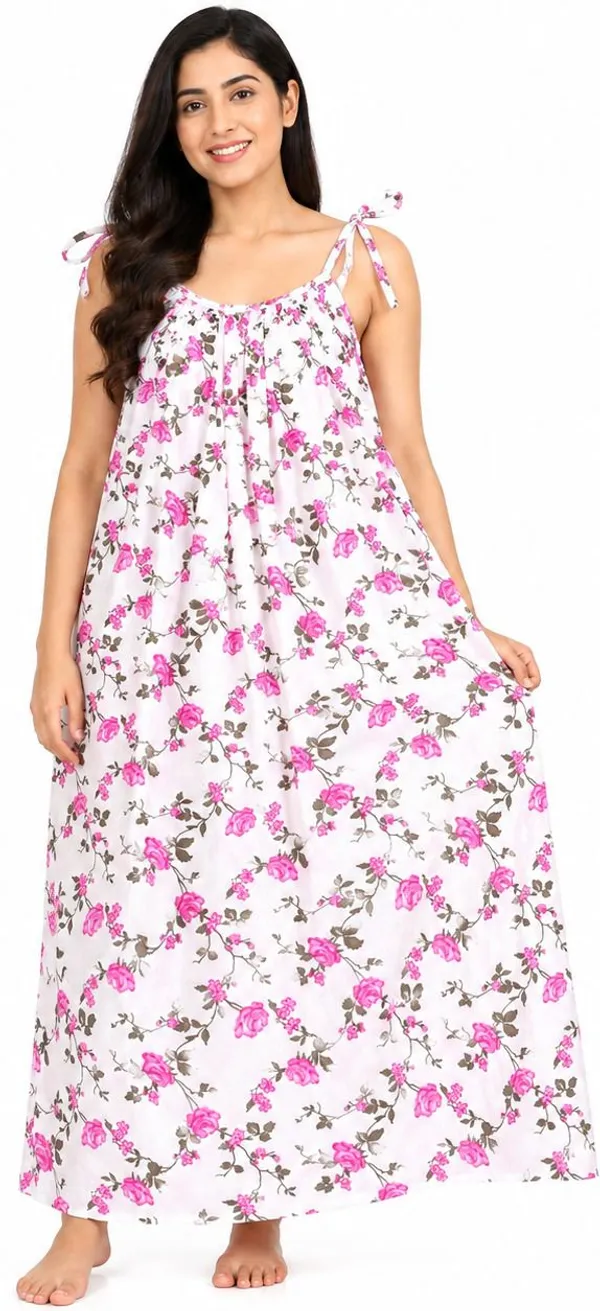 avasthita_Women_Nightdress_(Multicolor\_Pink\_White)