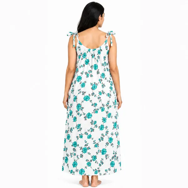 avasthita_Women_Nightdress_(Multicolor\_Green\_White)