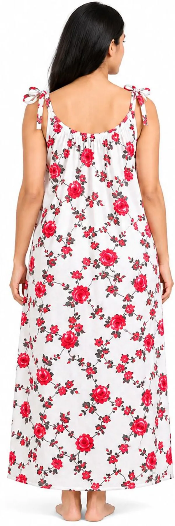 avasthita_Women_Nightdress_(Red\_White)