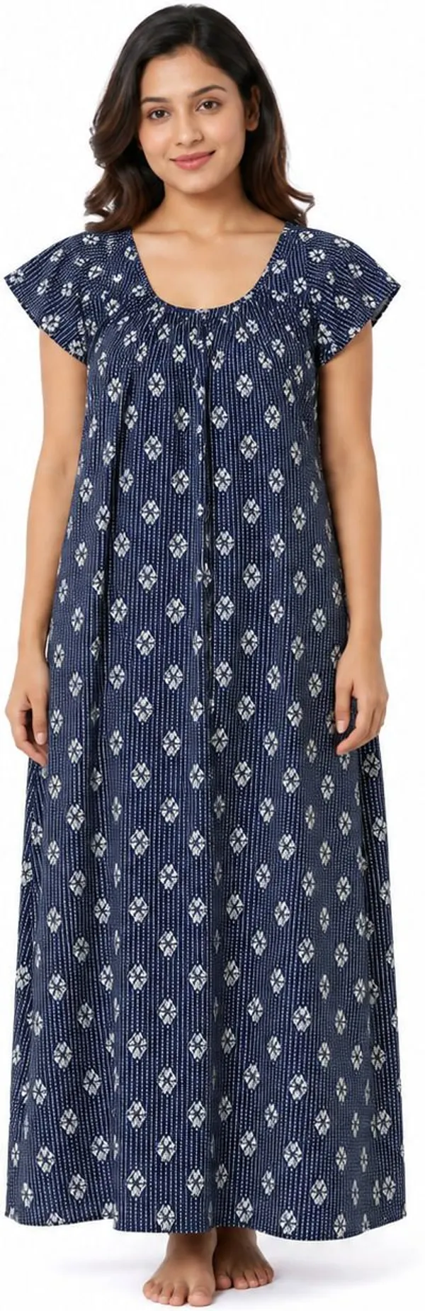 avasthita_Women_Nighty_(Dark_Blue)