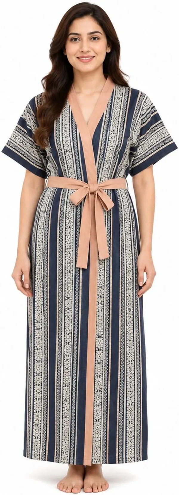 avasthita_Women_Nightdress_(Black\_White)