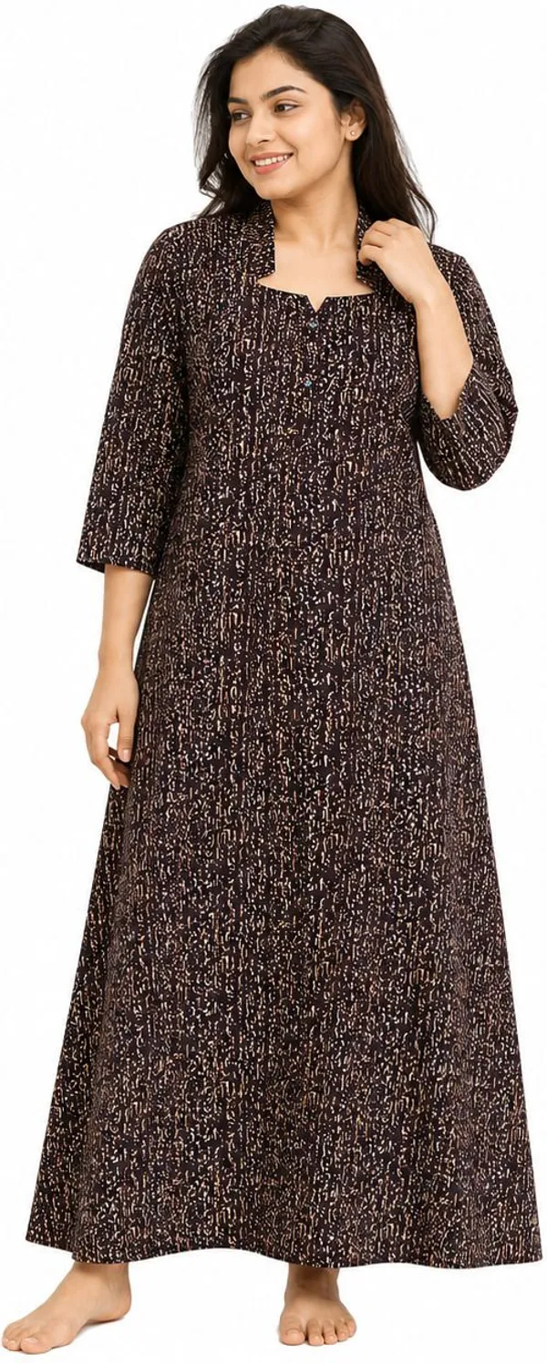 avasthita_Women_Nighty_(Brown)