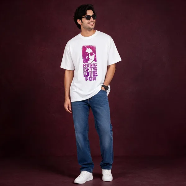 Avasthita_Graphic_Print\_Typography\_Solid_Men_Round_Neck_White\_Purple_T-Shirt