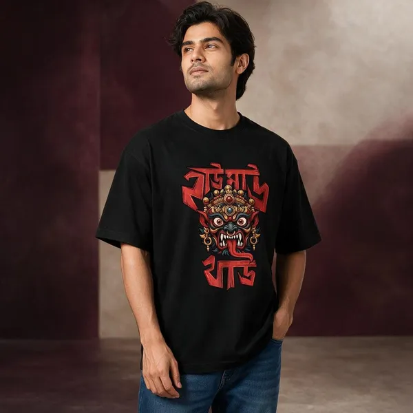 Avasthita_Printed\_Graphic_Print_Men_Crew_Neck_Black\_Red_T-Shirt