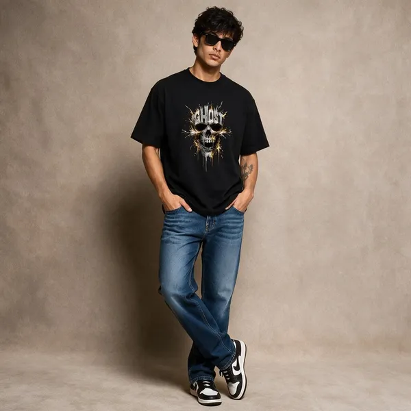 Avasthita_Printed\_Graphic_Print_Men_Crew_Neck_Black\_Multicolor_T-Shirt