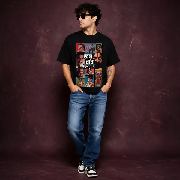 Avasthita_Printed\_Graphic_Print_Men_Round_Neck_Black\_White\_Multicolor_T-Shirt