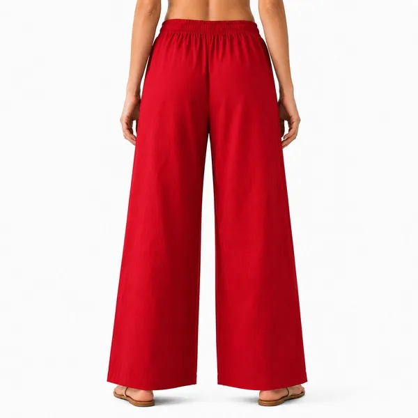 avasthita_Flared_Women_Red_Trousers_()