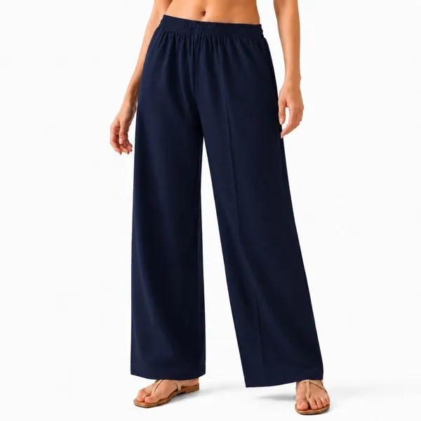 avasthita_Flared_Women_Dark_Blue_Trousers