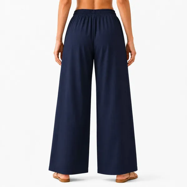 avasthita_Flared_Women_Dark_Blue_Trousers