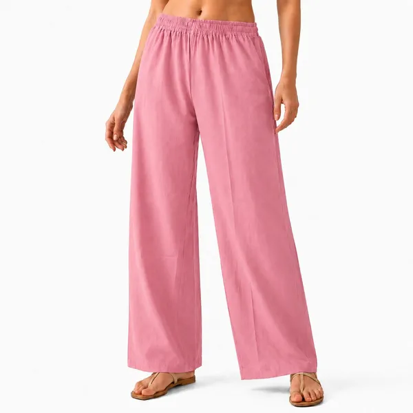 avasthita_Loose_Fit_Women_Pink_Trousers