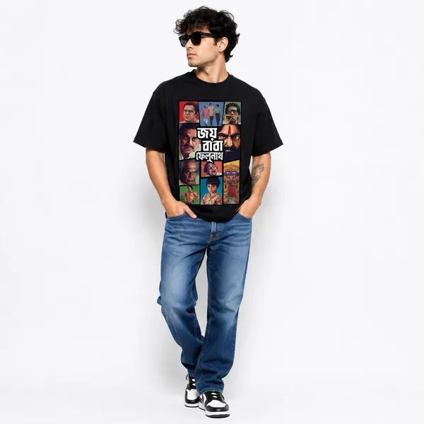 avasthita_Printed\_Graphic_Print_Men_Round_Neck_Black\_White\_Multicolor_T-Shirt