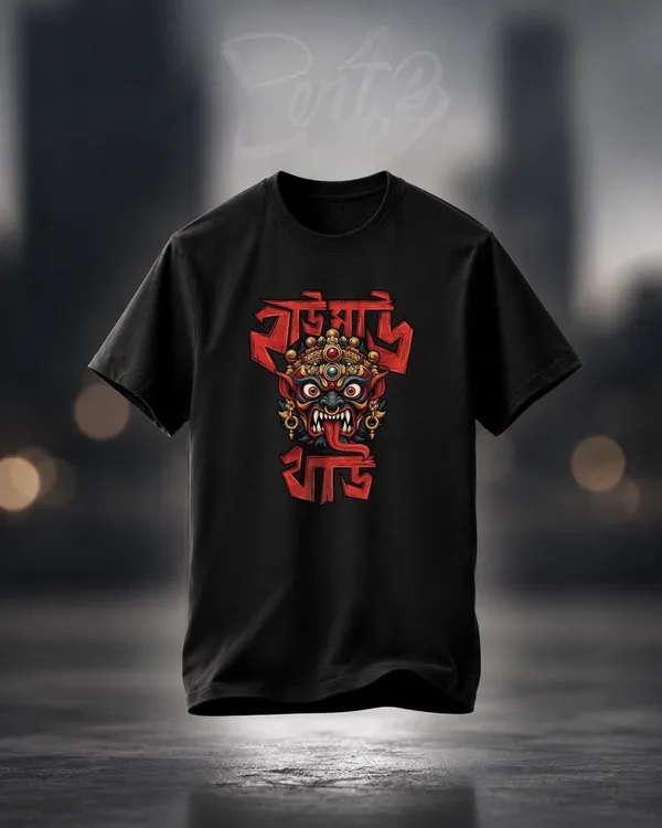 avasthita_Printed\_Graphic_Print_Men_Crew_Neck_Black\_Red_T-Shirt