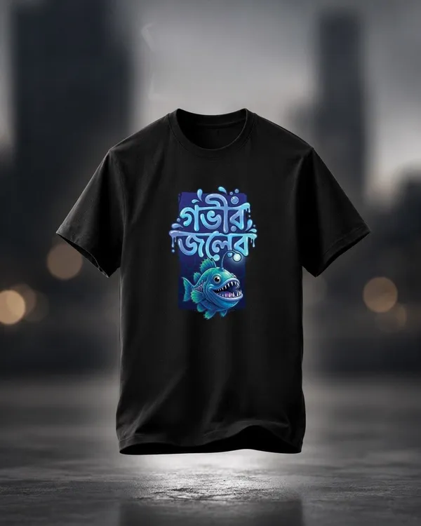Avasthita_Printed\_Graphic_Print_Men_Crew_Neck_Black\_Blue_T-Shirt