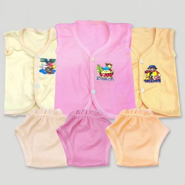 Elons_Baby_Boys_&_Baby_Girls_Casual_T-Shirt_Pant_(Pink\_Yellow\_Off_White)