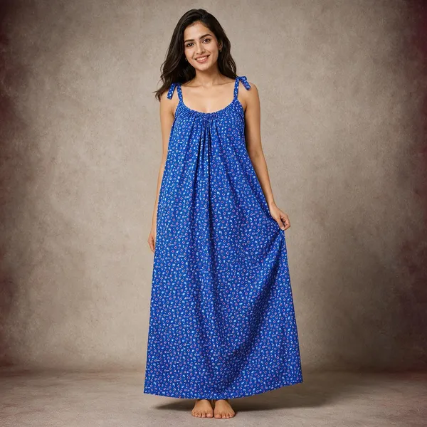 Avasthita_Women_Nightdress_(Blue)