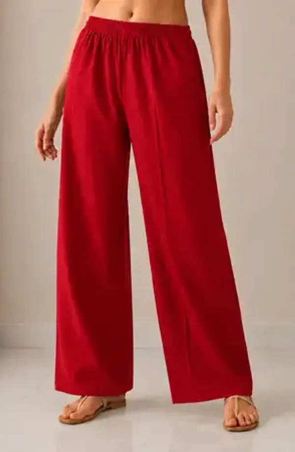 Avasthita_Loose_Fit_Women_Black\_Red_Trousers