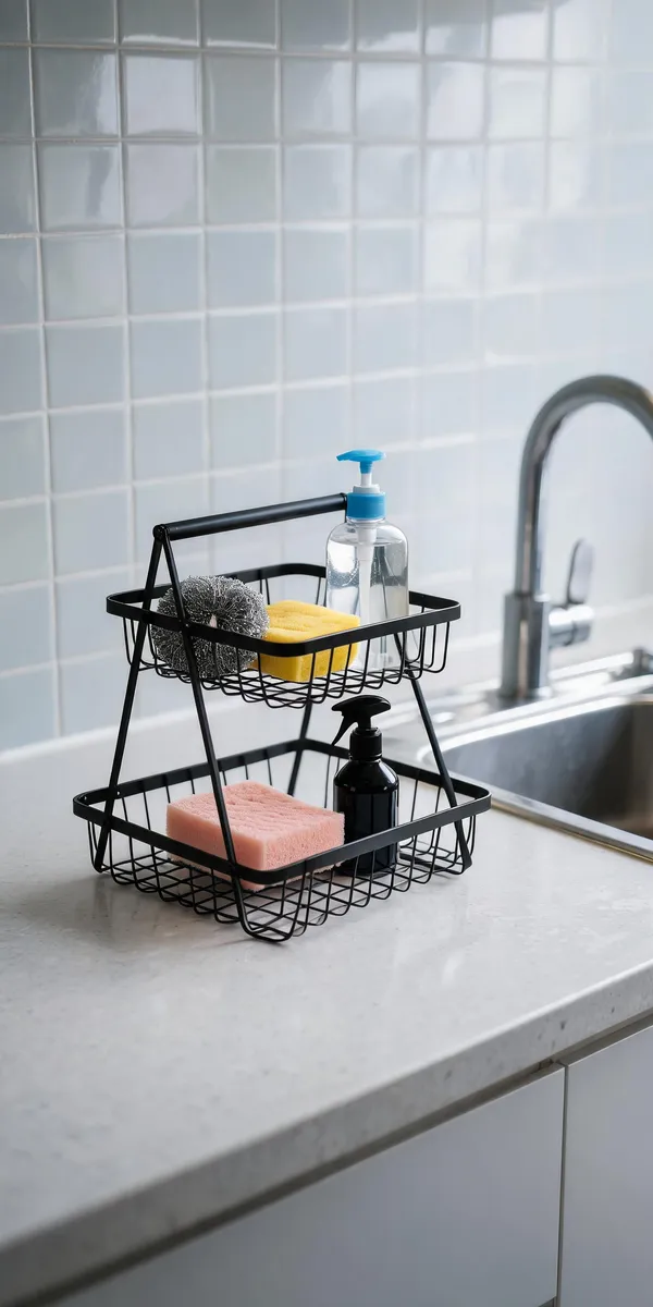 Metal_Foldable_Two_Tier_Basket_Storage_Organizer
