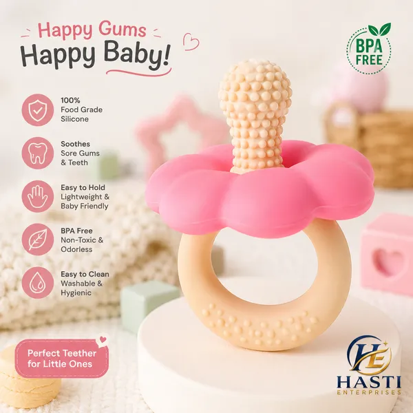 Pink_Flower_Shaped_Teether_Pacifier_for_Babies