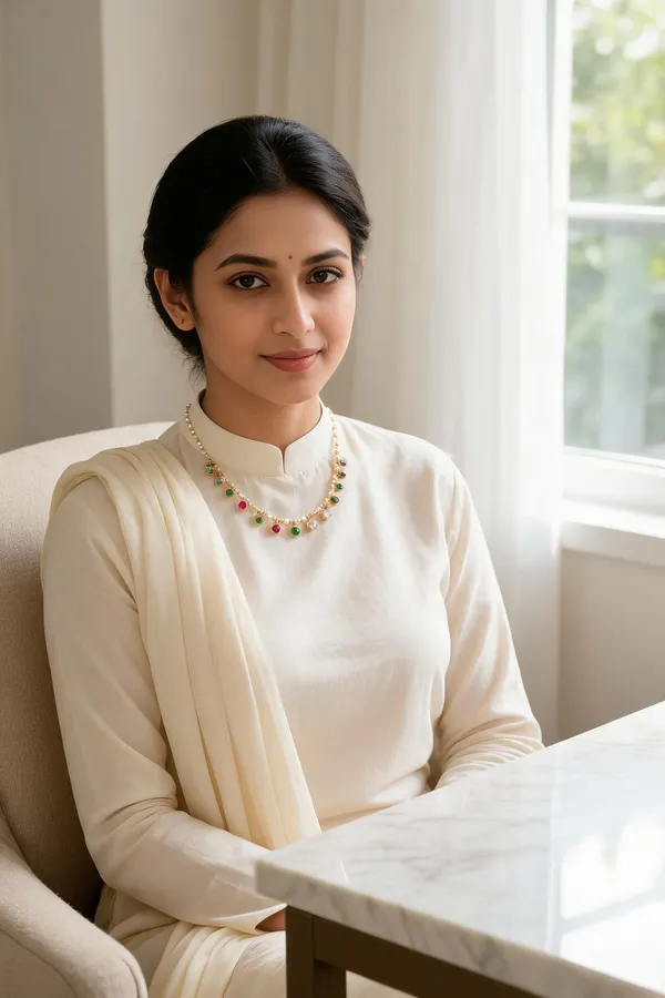 Green_Pink_Cz_Stone_Gold_Tone_Chain_Necklace_For_Women