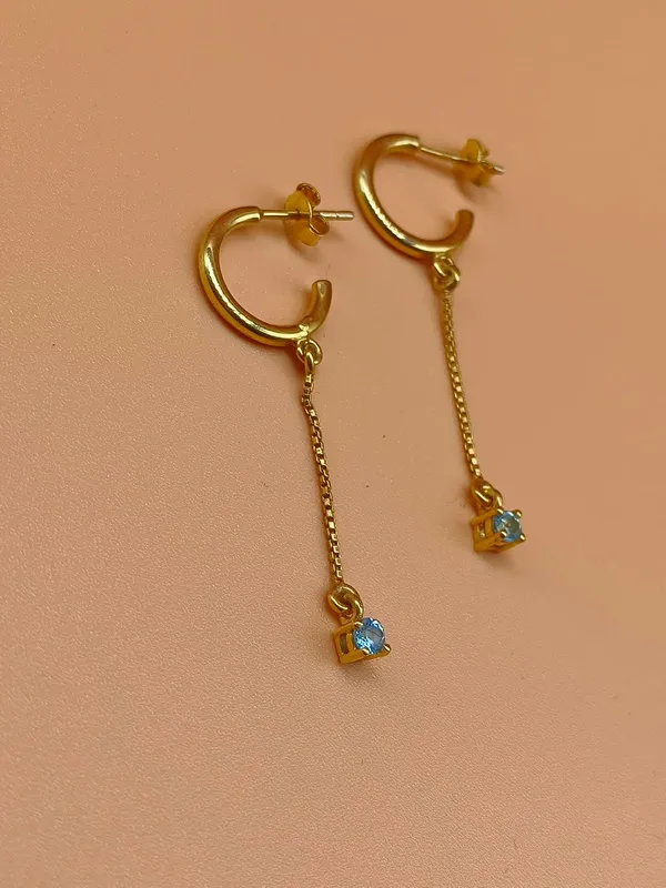 925_sterling_silver_22k_gold_plated_cz_drop_Earrings_for_Women