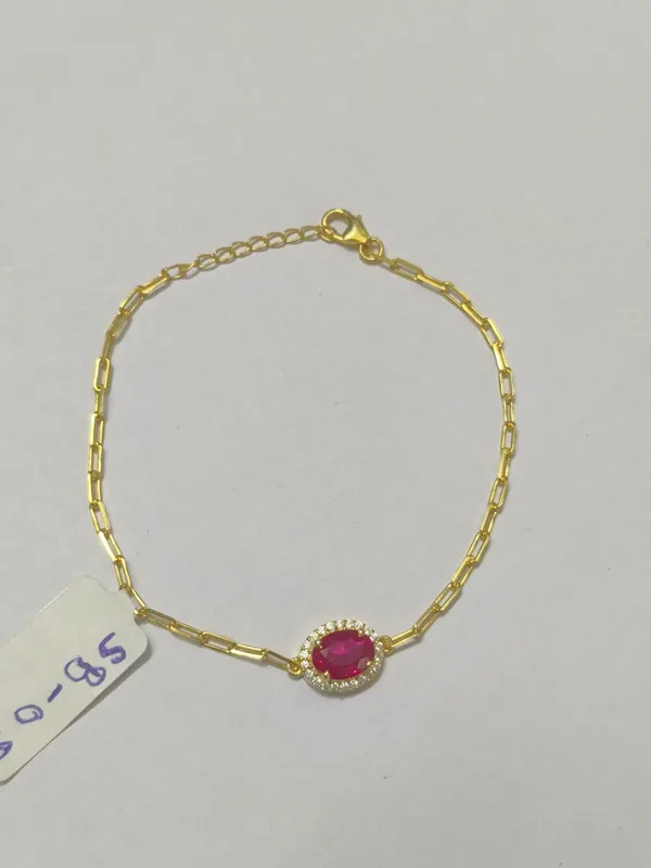 Gold_Tone_Pink_Stone_Bracelet_for_Women