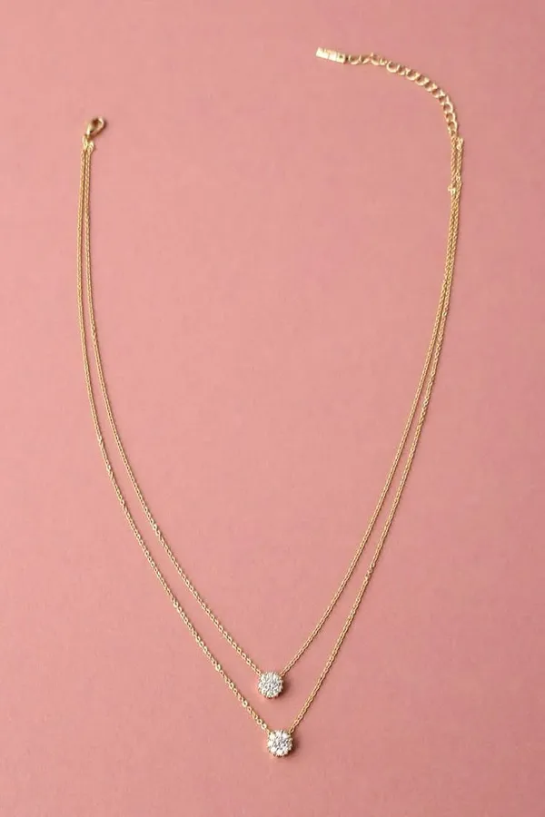 925_silver_22k_gold_plated_Double_Layer_cz_solitaire_Necklace_for_Women
