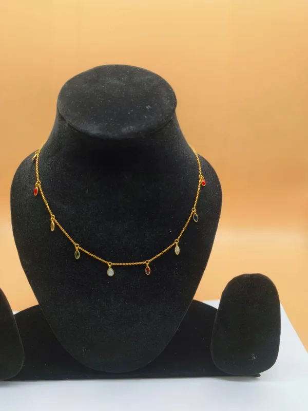 925_Silver_Navratan_22k_Gold_Plated_Navratan_Stone_Drop_Necklace_For_Women