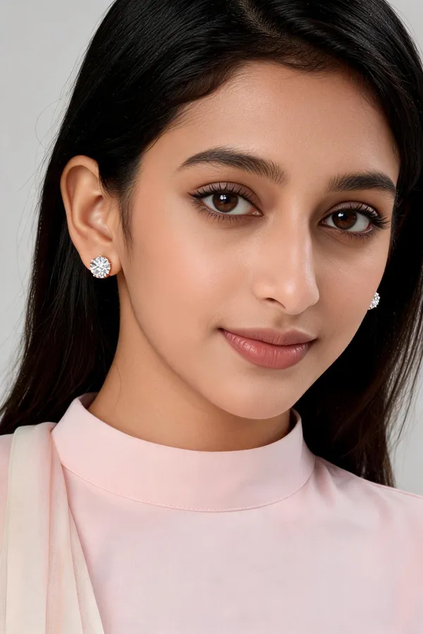 Rose_Gold_Sterling_Silver_Cz_Solitaire_Stud_Earrings_For_Women