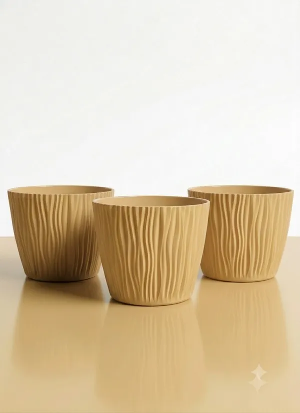 Set_of_3_Beige_Plastic_Decorative_Pot_(8_Inch)