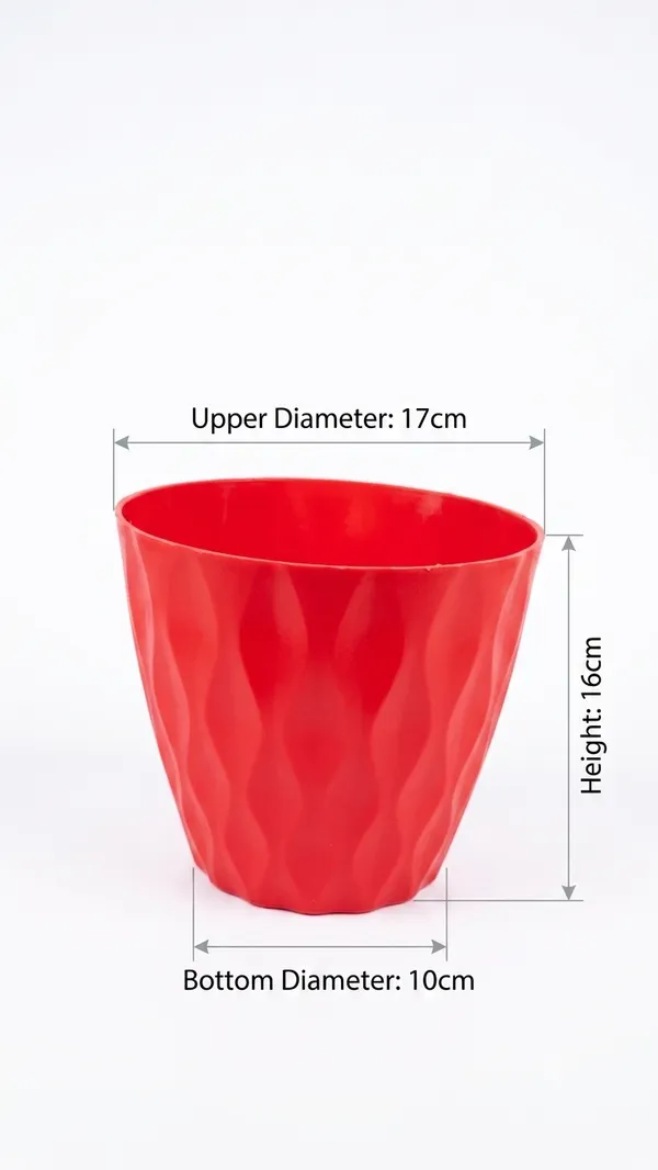 Set_of_6_Red_Plastic_Decorative_Pot_(7_Inch)
