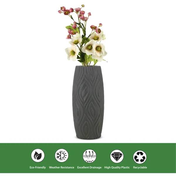 9_Inch_23_Cm_Eiffel_Flower_Vases_Decorative_Cylindrical_Tabletop_Holders_Set_Of_2_White