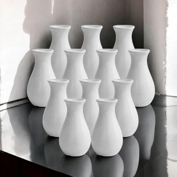 6_Inch_15_Cm_Round_White_Lucky_Plastic_Flower_Vases_Indoor_Decor_Set_Of_10_Default_Title