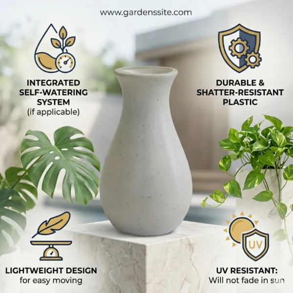 6_Inch_15_Cm_Round_White_Lucky_Plastic_Flower_Vases_Indoor_Decor_Set_Of_10_Default_Title