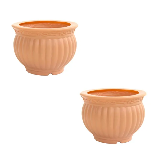 5_Inch_13_Cm_Kanha_Matki_Plastic_Flower_Pots_Set_Of_2_Cream
