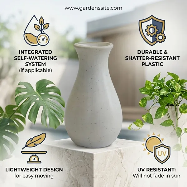 6_Inch_15_Cm_Round_White_Lucky_Plastic_Flower_Vases_Indoor_Decor_Set_Of_4_12