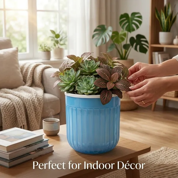 Seoul_Self_Watering_Pots_8_Inch_20_Cm_Set_Of_2_Transparent_Orange