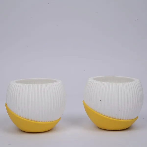 Melon_7_Inch_18_Cm_Plastic_Planter_With_Moon_Tray_Set_Of_2_Peach_More_Peach