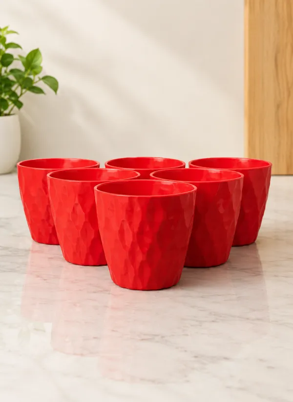Set_of_6_Red_Plastic_Decorative_Pot_(7_Inch)