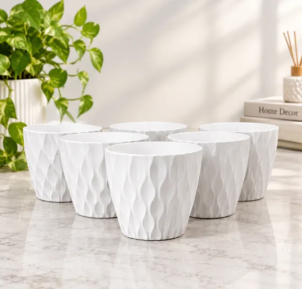 Set_of_6_White_7_Inch_White_Plastic_Decorative_Pot