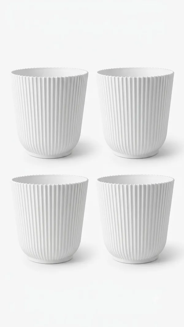 Set_of_4_White_6_Inch_Plastic_Decorative_Pot