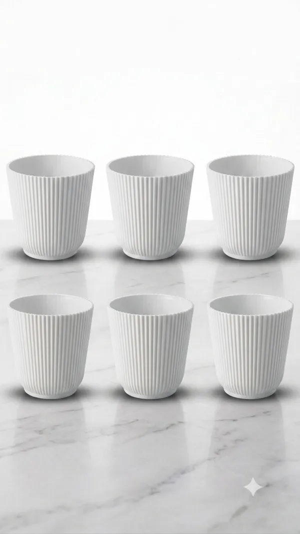 Set_of_6_White_6_Inch_Plastic_Decorative_Pot