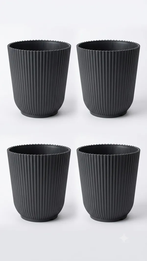 Set_of_4_Black_Plastic_Decorative_Pot_(6_Inch)