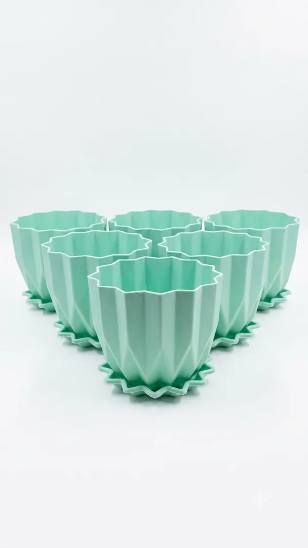 Set_of_5_Torquise_Plastic_Decorative_Pot_(5_Inch)