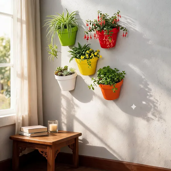 7_Inch_18_Cm_Designer_Wall_Mount_Hanging_Planters_Set_Of_5_Multi_Stylish_Hanging_Pots_For_Indoor_Outdoor_Decor_Default_Title_(Combo_pack)