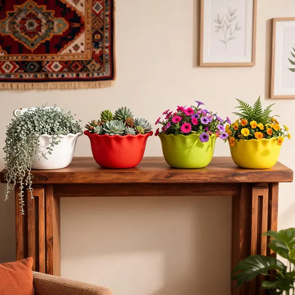 9_Inch_23_Cm_Platinum_Wall_Planters_Uv_Resistant_Lightweight_Multicolor_Pots_Set_Of_4_Default_Title_(Combo_pack)