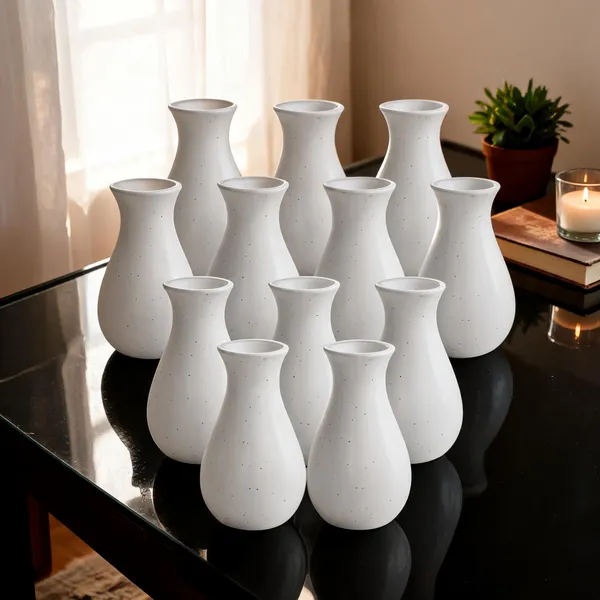 6_Inch_15_Cm_Round_White_Lucky_Plastic_Flower_Vases_Indoor_Decor_Set_Of_10_Default_Title