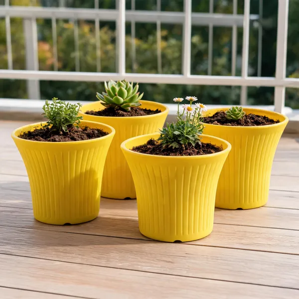 12_Inch_30_Cm_Tancy_Round_Flower_Pots_Set_Of_4_Yellow