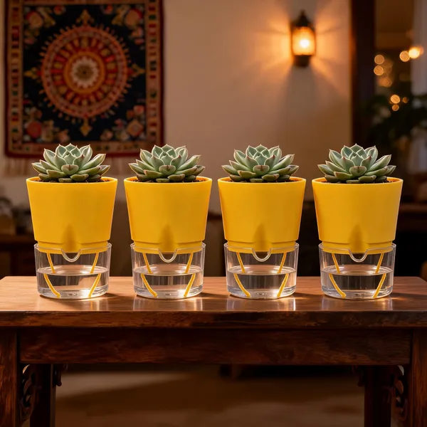 Austin_4_Inch_10_Cm_Round_Minimalist_Planter_Pots_Set_Of_4_Yellow